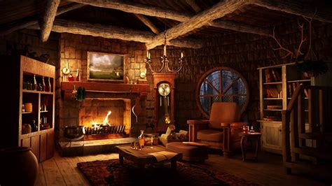 Warm Cozy Living Room With Fireplace - Frikilo Quesea