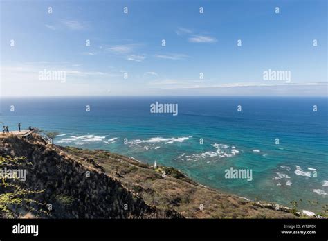 Beautiful aerial Diamond Head Lighthouse vista on Oahu, Hawaii Stock Photo - Alamy