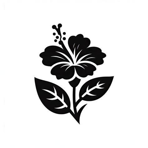 Hibiscus Flower Vector Illustration Premium Ai Generated Image