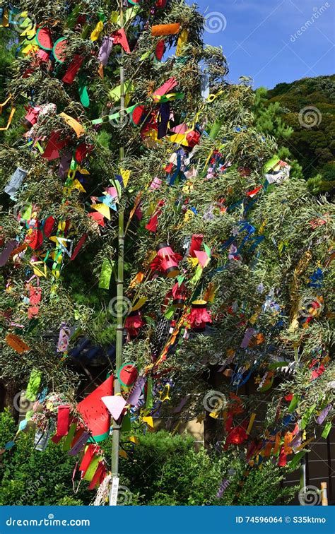 Tanabata Festivaldekoration Kyoto Japan Stockfoto Bild Von Streifen