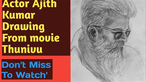 Thunivu Ajith Drawing Drawing Of Ajith Kumar Thunivu Drawing