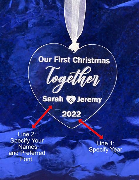 Our First Christmas Together Personalized Ornament Acrylic Heart