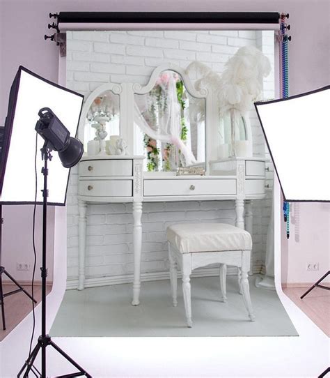 HelloDecor 5x7ft Photography Backdrop Wedding Dressing Room Table