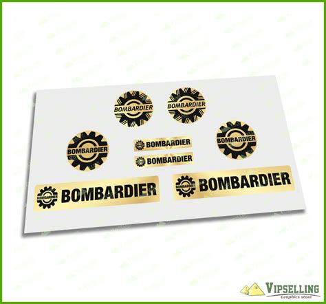 Bombardier Sea Doo Decal Sticker Logo Emblem Silver Gold White Clear