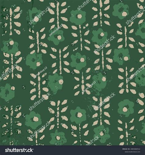 Ajrakh Pattern Block Print Pattern Batik Stock Illustration 2083460512