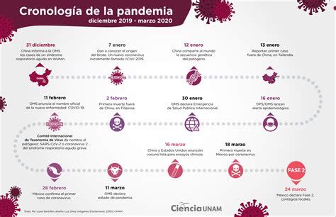 INFOGRAFÍA Coronavirus Cronología de la Pandemia Ciencia UNAM