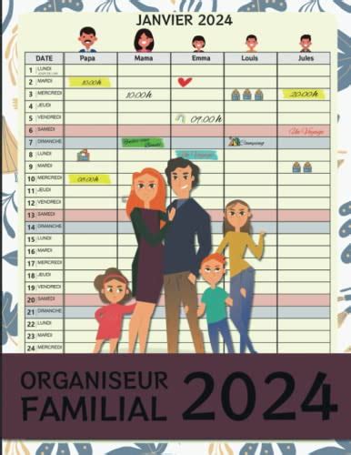 Organiseur Familial 2024 Agenda Familial 2024 Ce Livre Sert De