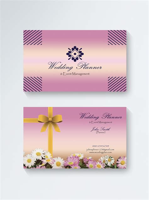 Simple And Classy Wedding Planner Business Card Template Image Picture