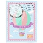 Personalized Hot Air Balloon Baby Blanket