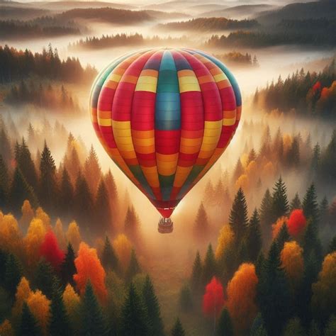 Hot Air Balloon Adventure Image Premium AI Generated Image