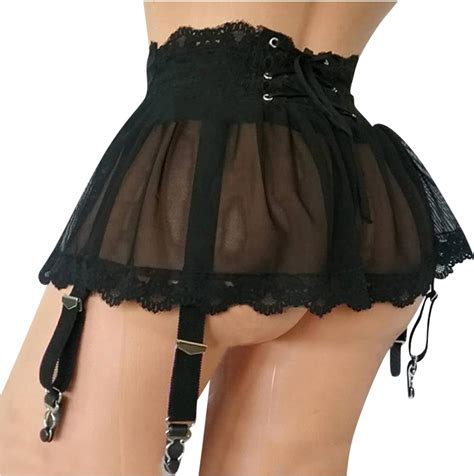 Amazon Women S Sexy Skirt Lingerie Erotic Plus Size Bandage Garter Stocking Suspenders Belt