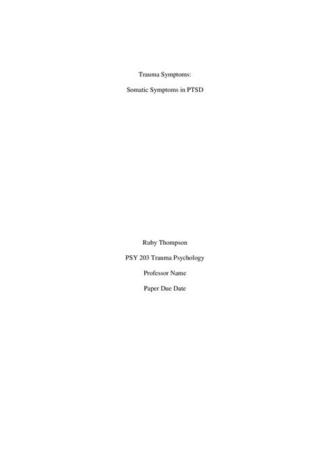 Chicago Style Cover Page Template