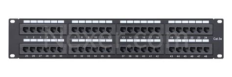 Cat6a Patch Panel 48 Port Unshielded Horizontal Rack Mount 2U Lupon