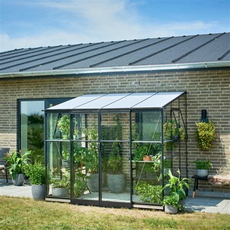 Serre De Jardin Qube Halls Adoss E M Noire En Verre Tremp