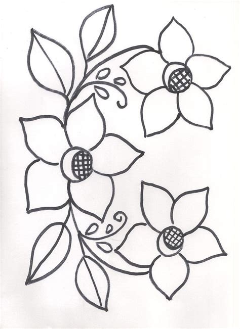 Dibujos Y Plantillas Para Imprimir Dibujos De Flores Para Bordar