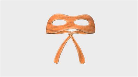 Ninja Turtle Mask 02 - Orange 3D Model by gsommer