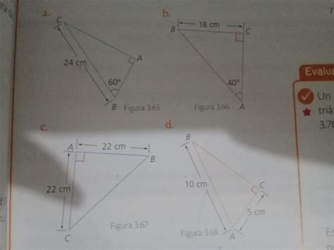 Calcula La Medida De Los Lados Y Los Angulos Que Faltan En Los