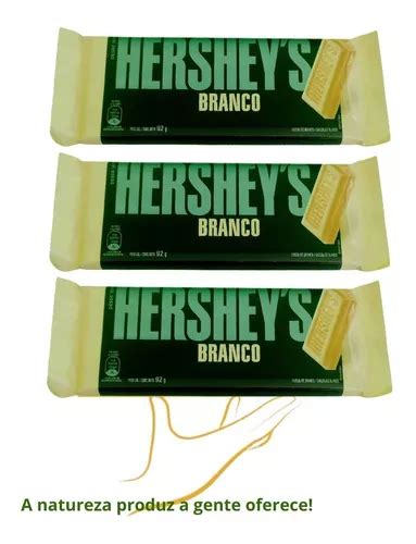 3 Barras Chocolate Branco Hershey S 92g Cada Parcelamento Sem Juros