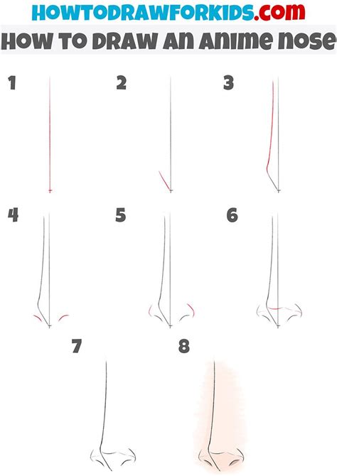 How To Draw An Anime Nose Step By Step In Anime Nose Nose