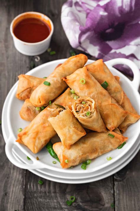 Vegetarian Spring Rolls Recipe Vegan Cubes N Juliennes