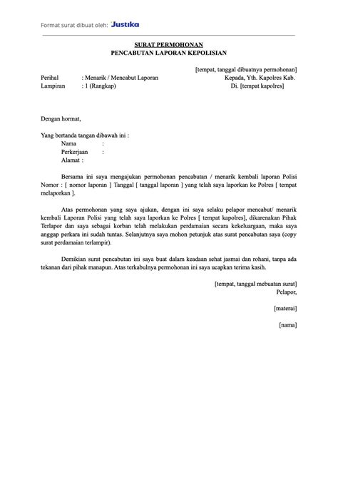 Contoh Surat Pencabutan Permohonan Surat Permohonan Desain Contoh
