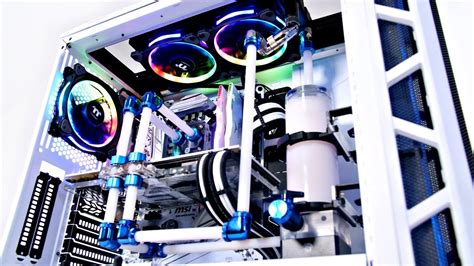 The Cleanest Custom Water Cooled Gaming Pc Build L Time Lapse Parallel Loop Youtube