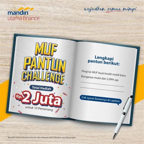 Kuis Lanjutin Pantun Muf Berhadiah Total Juta Rupiah