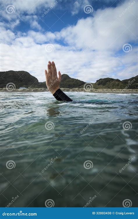 Drowning Hand Stock Photo Image Of Assistance Cryout 32003430