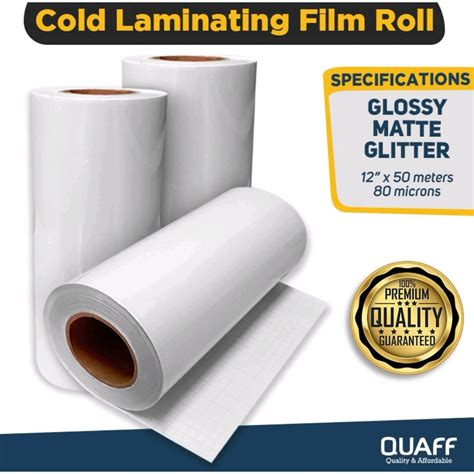 Quaff Cold Laminating Film Roll Meters Inches Shopee Philippines