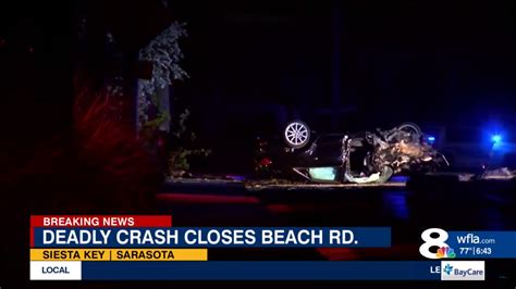 1 Dead 1 Hurt After Car Crashes Into Power Pole Near Siesta Key Beach