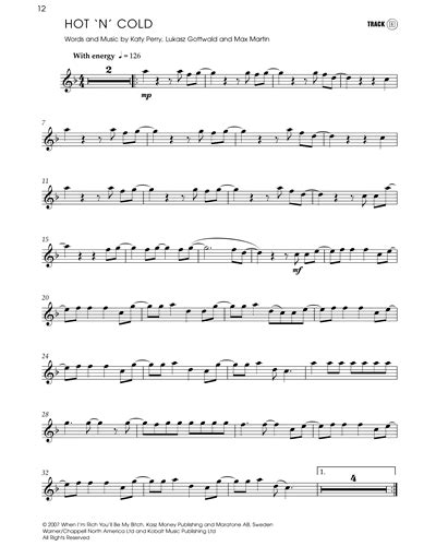 Hot N Cold Sheet Music by Lukasz Gottwald | nkoda | Free 7 days trial