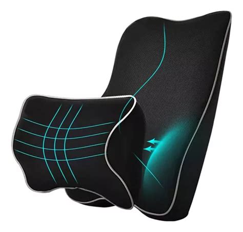 Almohada Cuello Y Soporte Lumbar Memoria Foam Cojin Coche Meses Sin