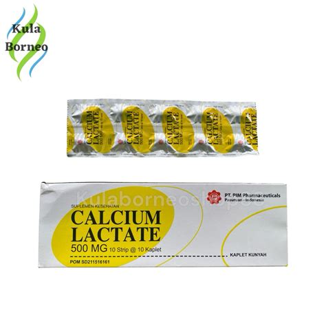 Jual Calcium Lactate 500 Mg PIM 10 Tablet Shopee Indonesia