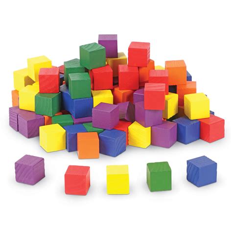 Wooden Colour Cubes 25cm Set Of 102 By Learning Resources Ler0136