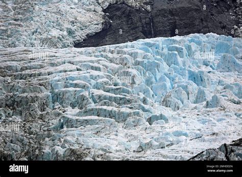 Glaciers Cracks Franz Josef Glacier New Zealand Stock Photo Alamy