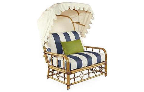 Lounge Chair Stripe Canopy