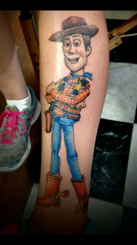 Woody Tattoo Toy Story Color Andy Cowboy Sheriff Pixar Disney