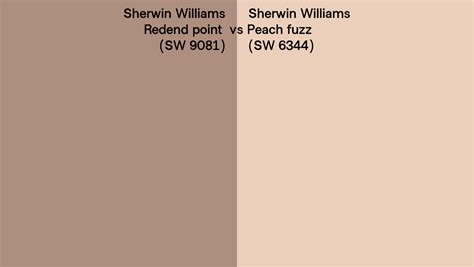 Sherwin Williams Redend Point Vs Peach Fuzz Side By Side Comparison