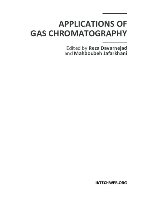 (PDF) Applications of Gas Chromatography