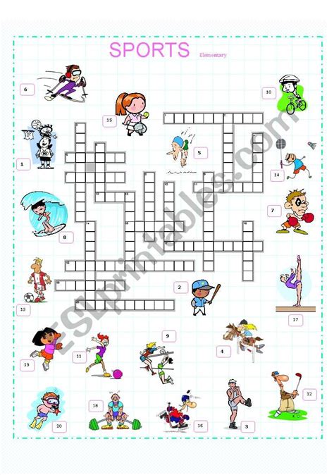 Sports Crossword Puzzle Cc