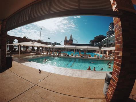 North Sydney Olympic Pool Swimming Under The Sydney Harbour Bridge