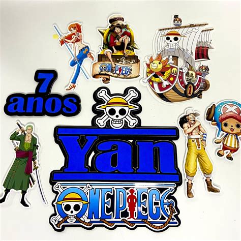 Topo De Bolo One Piece Elo Produtos Especiais