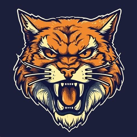 Premium Vector Majestic Wildcat Mascot Logo Vector Illustration With