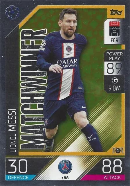 Match Attax Champions League Matchwinner Lionel Messi Paris