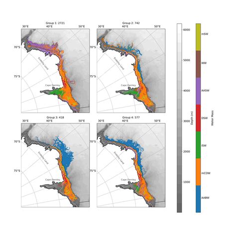 Clustered Particle Trajectories In Geographical Space The Trajectories