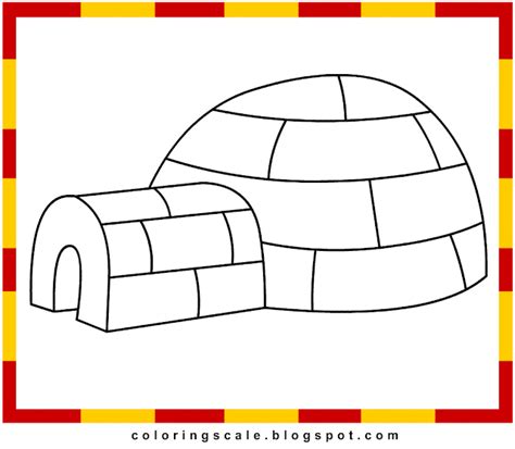 Igloo Coloring Pages For Kids Free Coloring Pages Printable Animals