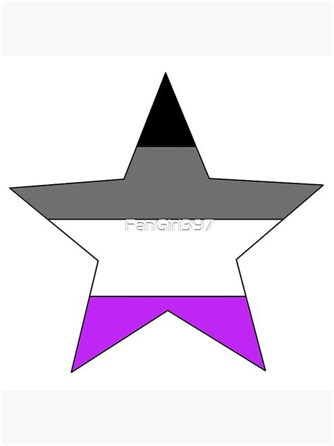 Asexual Pride Flag Star Art Poster For Sale By Fangirl Redbubble