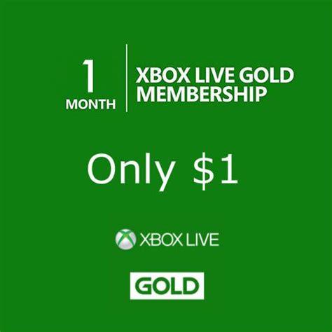 90 Off 1 Month Xbox Live Gold Membership Only 1 Xbox Live Xbox