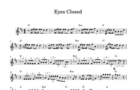 Eyes Closed Arr Jinne Kim By Ed Sheeran Sheet Music For Violin Solo