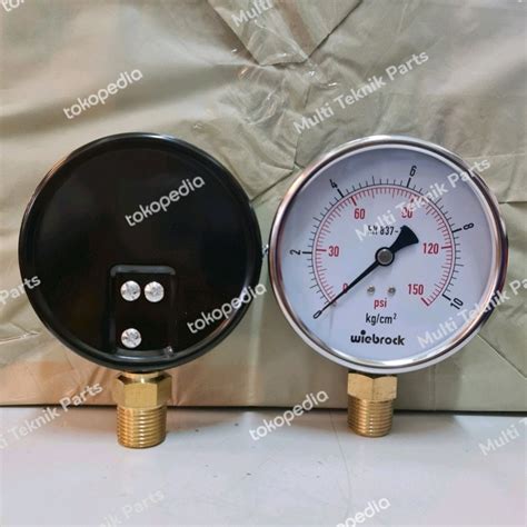 Jual Pressure Gauge Raket Black Steel 2 1 2 Inch 10 Kg Bar 150 Psi